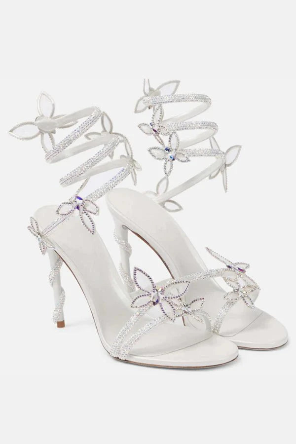 Women's Butterfly Ankle Strap Heels