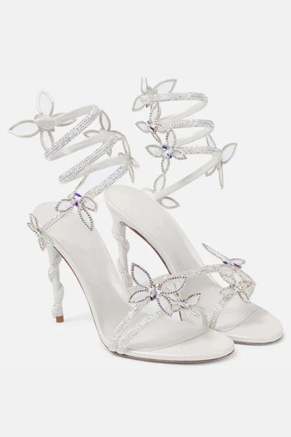 Women's Butterfly Ankle Strap Heels