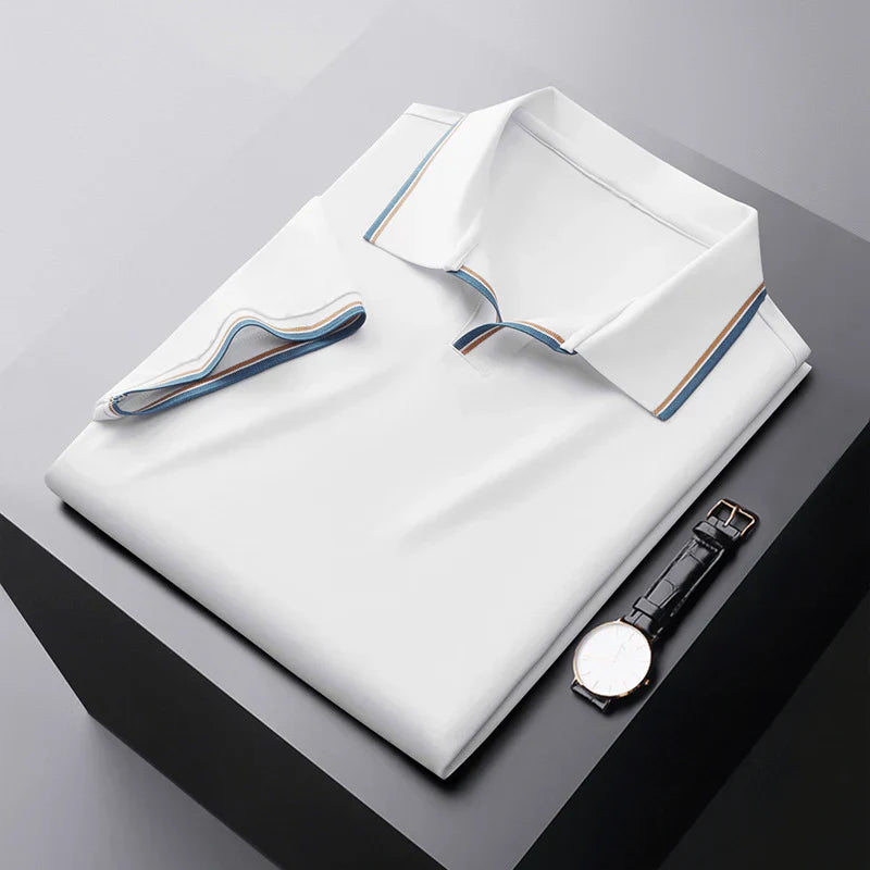 Classic Tipped Collar Polo Shirt