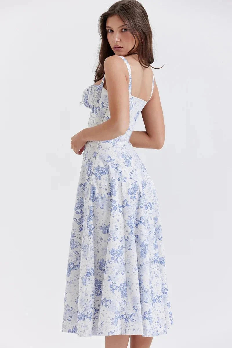 Women's Floral Printed Midi Dress