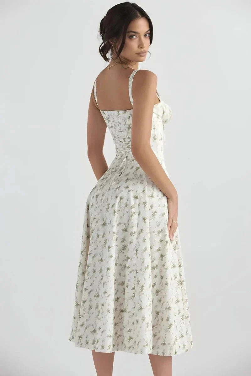 Women's Floral Printed Midi Dress