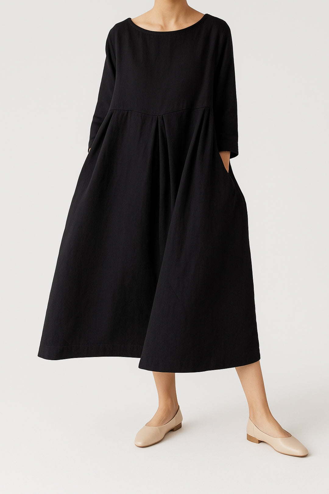 Women’s Classic 3/4 Sleeve Midi Dress