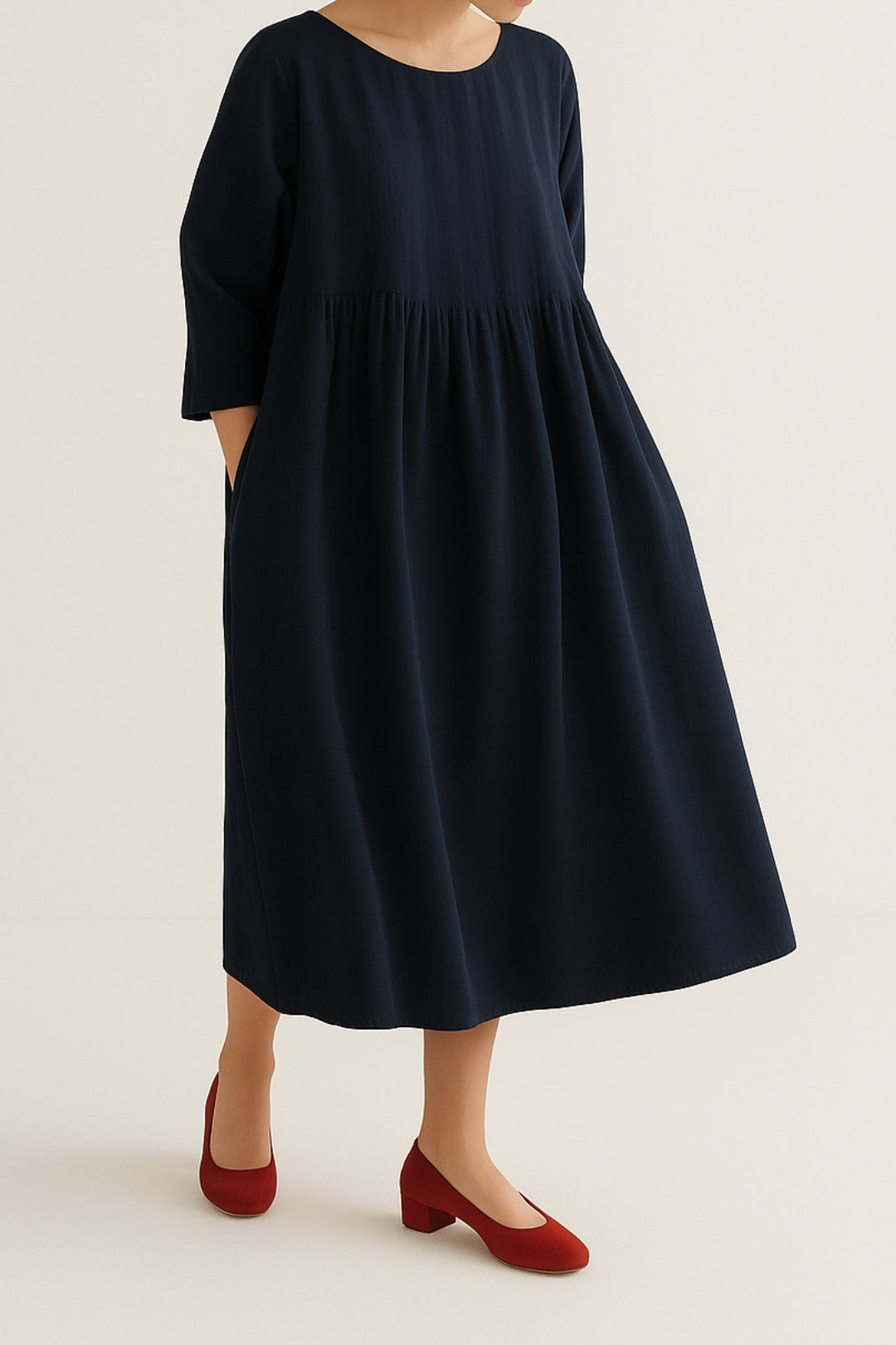 Women’s Classic 3/4 Sleeve Midi Dress