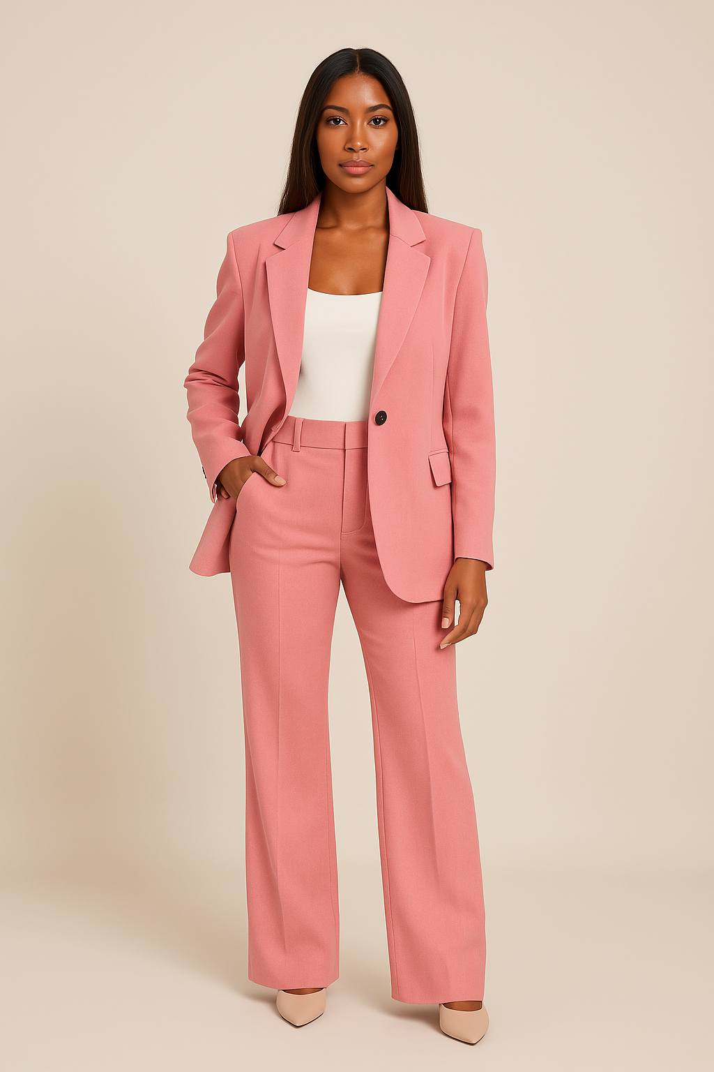Women’s Blazer and Trousers Suit Set