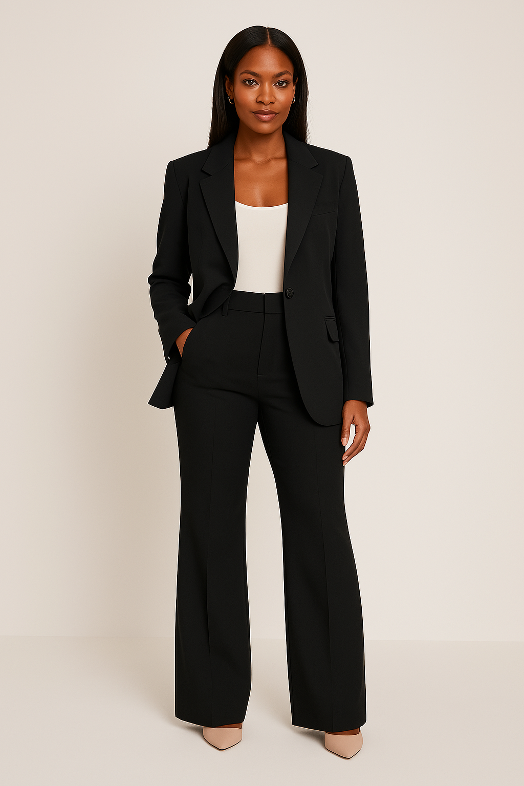 Women’s Blazer and Trousers Suit Set