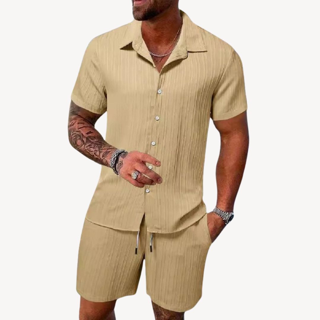 Men's Casual Shirt & Shorts Set