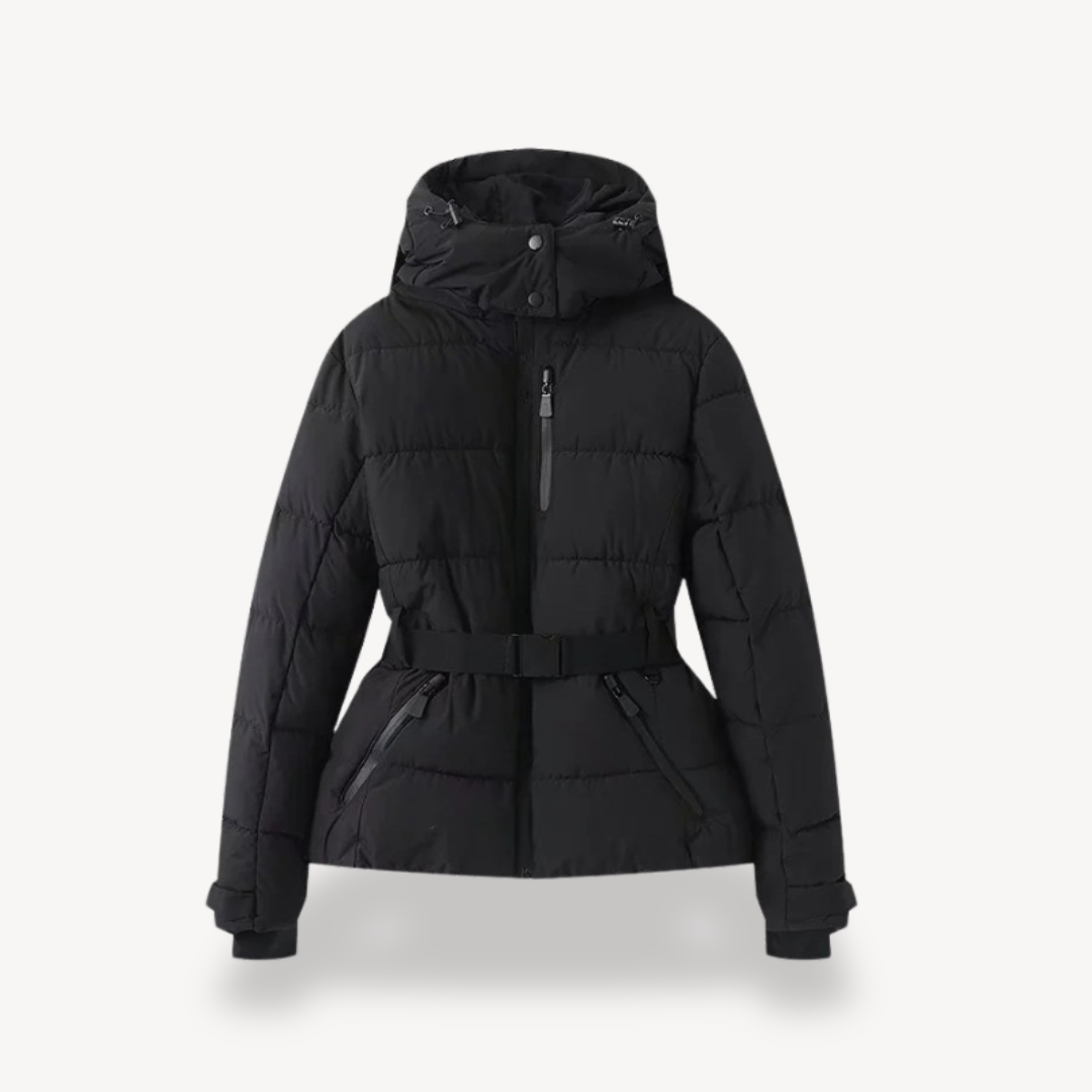 Puffer Jacket | Belted Hooded Style for Winter