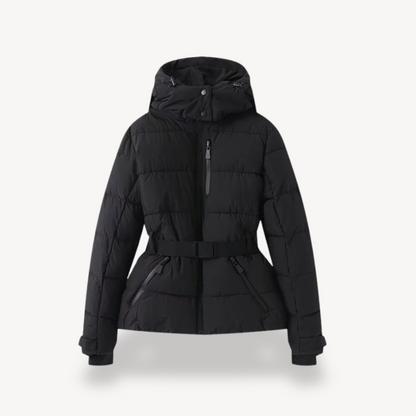 Puffer Jacket | Belted Hooded Style for Winter