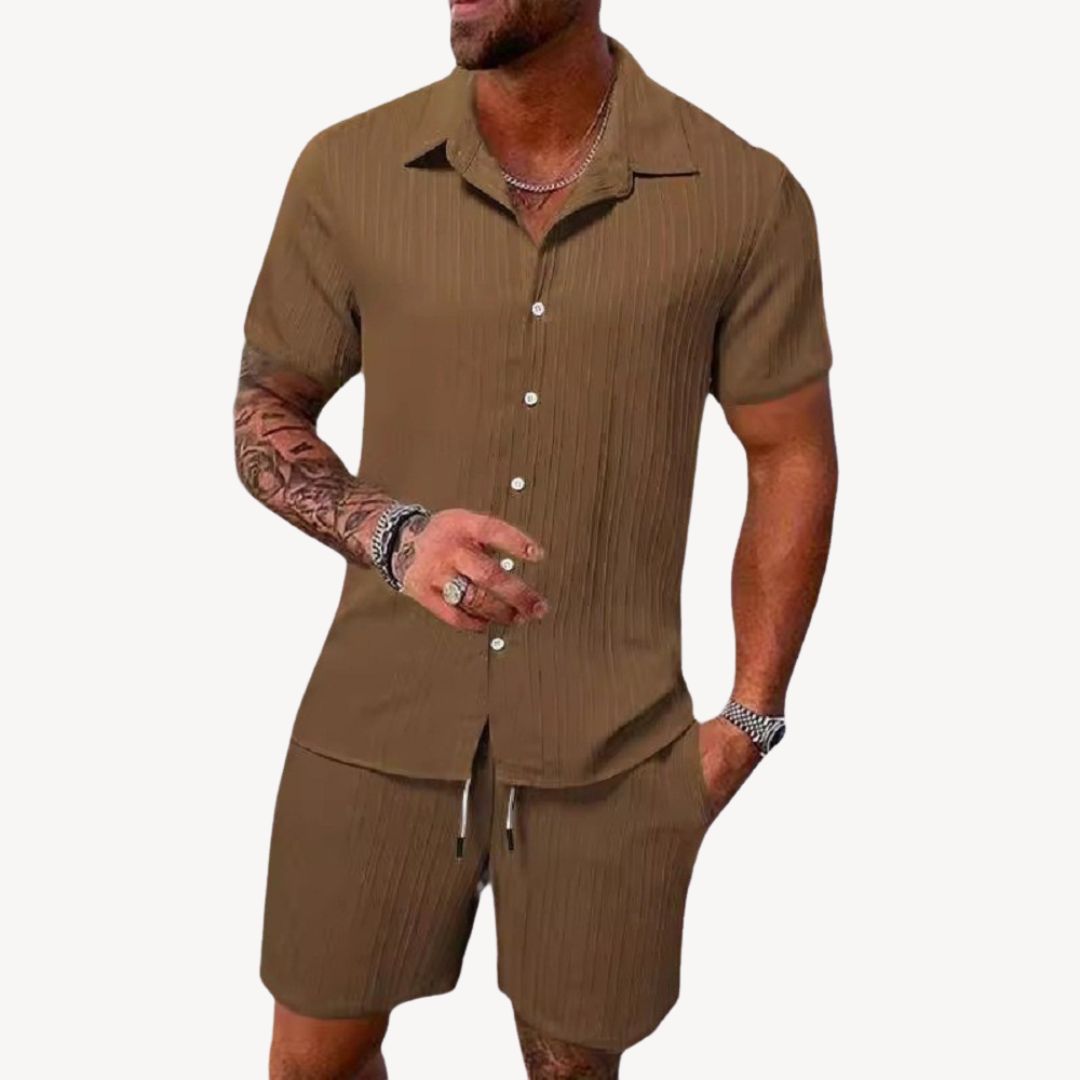 Men's Casual Shirt & Shorts Set