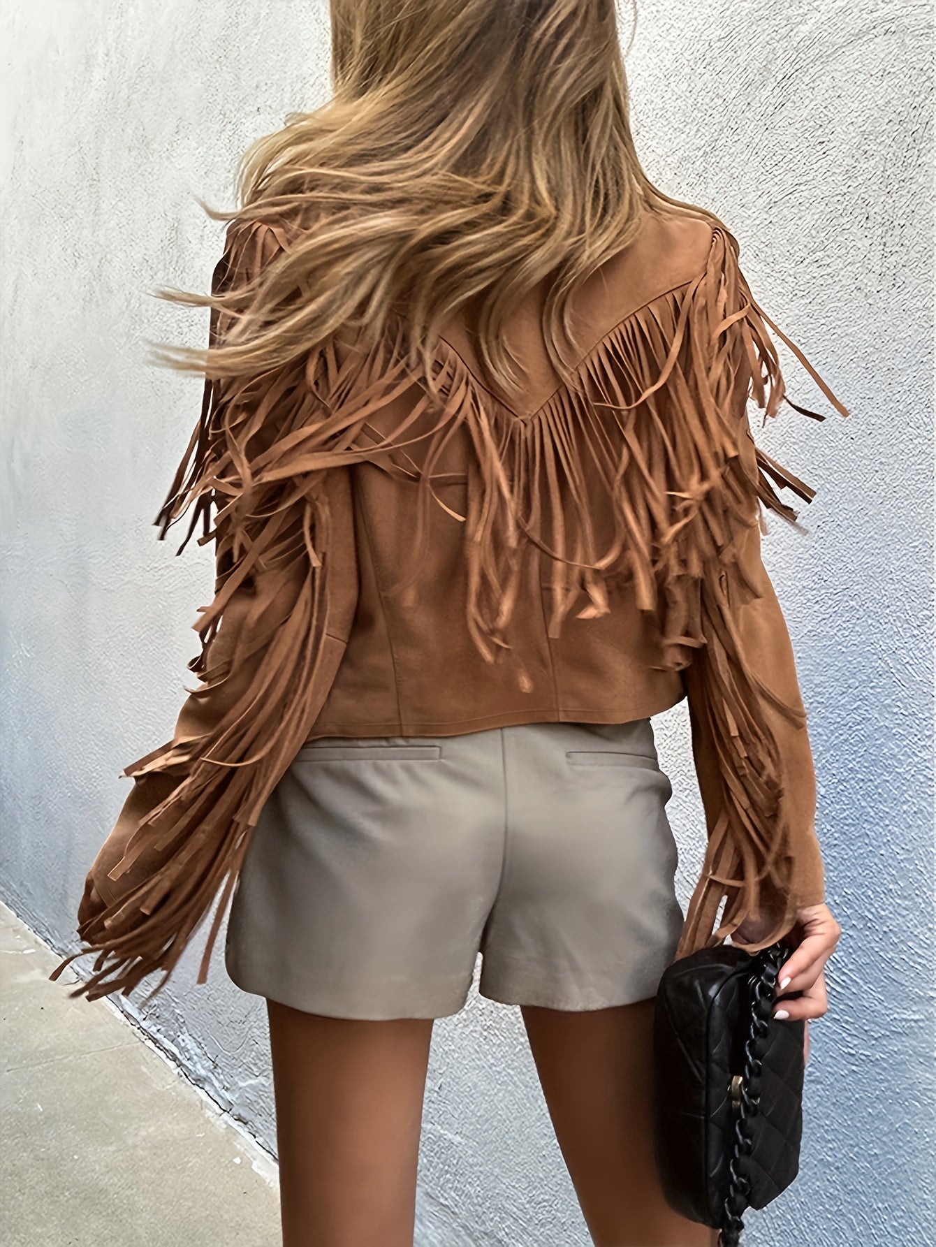 Fringe Jacket - Cropped Cut with Western Style Detail