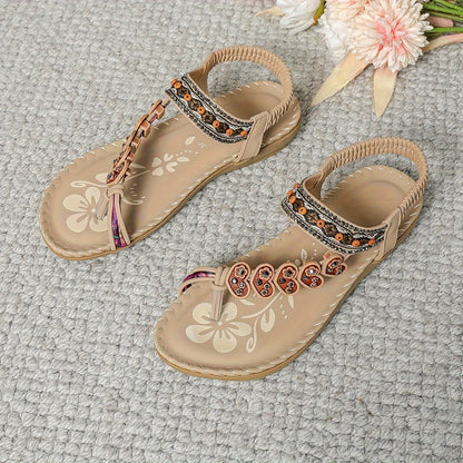 Women's Elegant Beaded Sandals | Toe Post