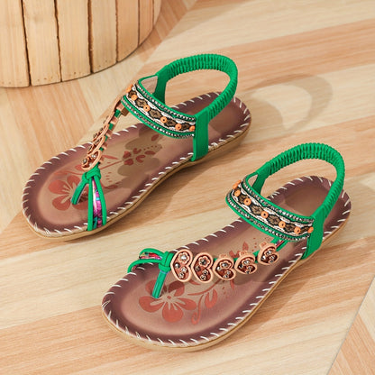 Women's Elegant Beaded Sandals | Toe Post