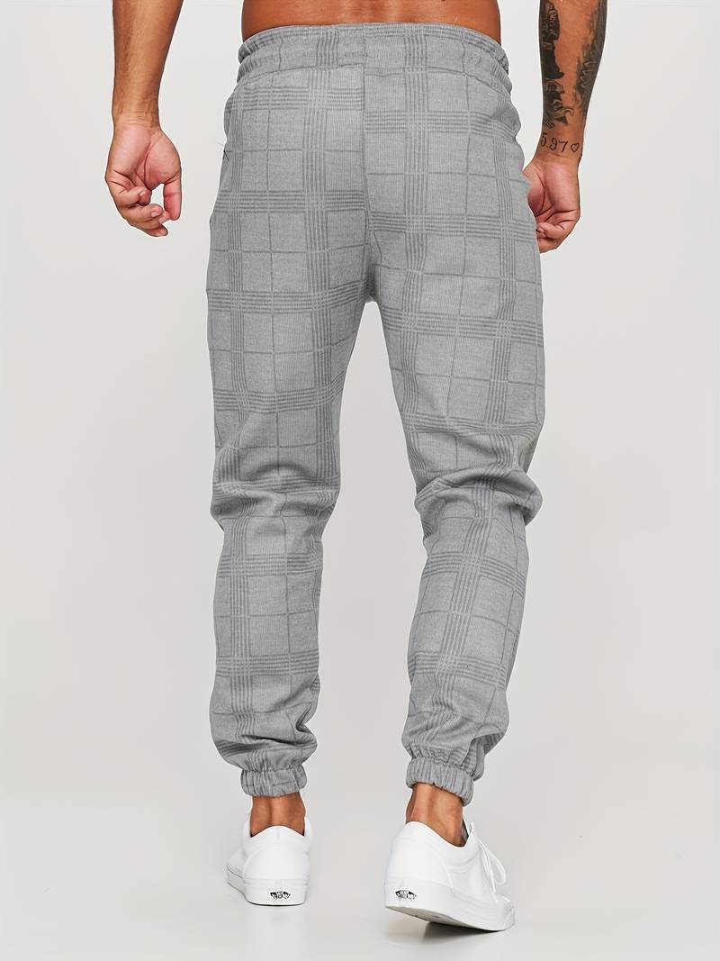 Check Print Joggers | Slim Fit with Tapered Ankle