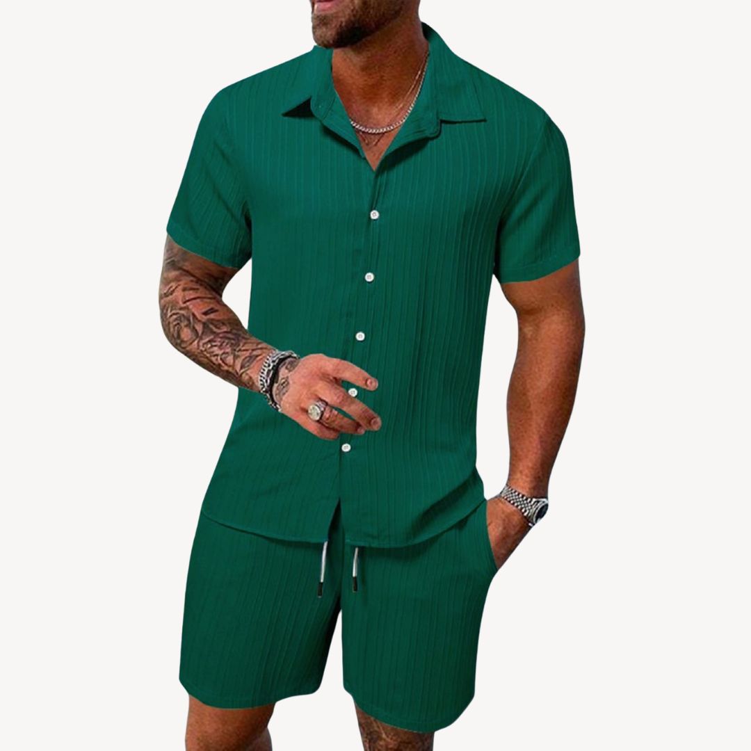 Men's Casual Shirt & Shorts Set