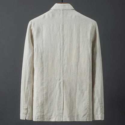 Classic Single-Breasted Linen Blazer