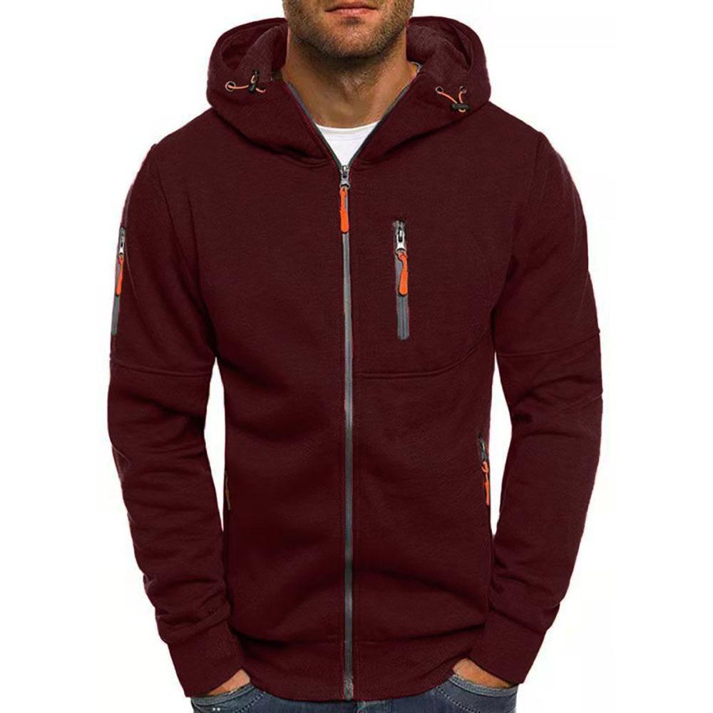 Zip Up Hoodie | Drawstring Hood with Multiple Zipper Pockets