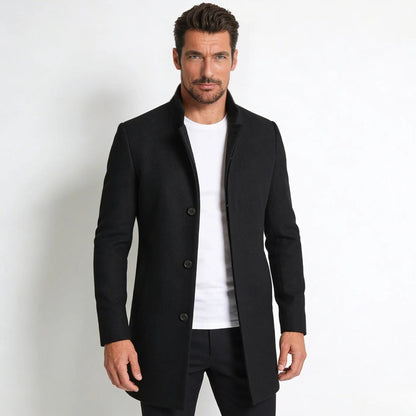 Men's Stand Collar Overcoat