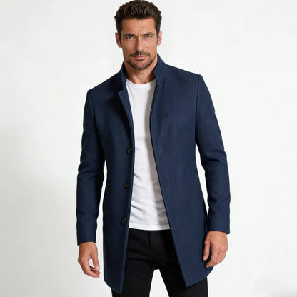 Men's Stand Collar Overcoat