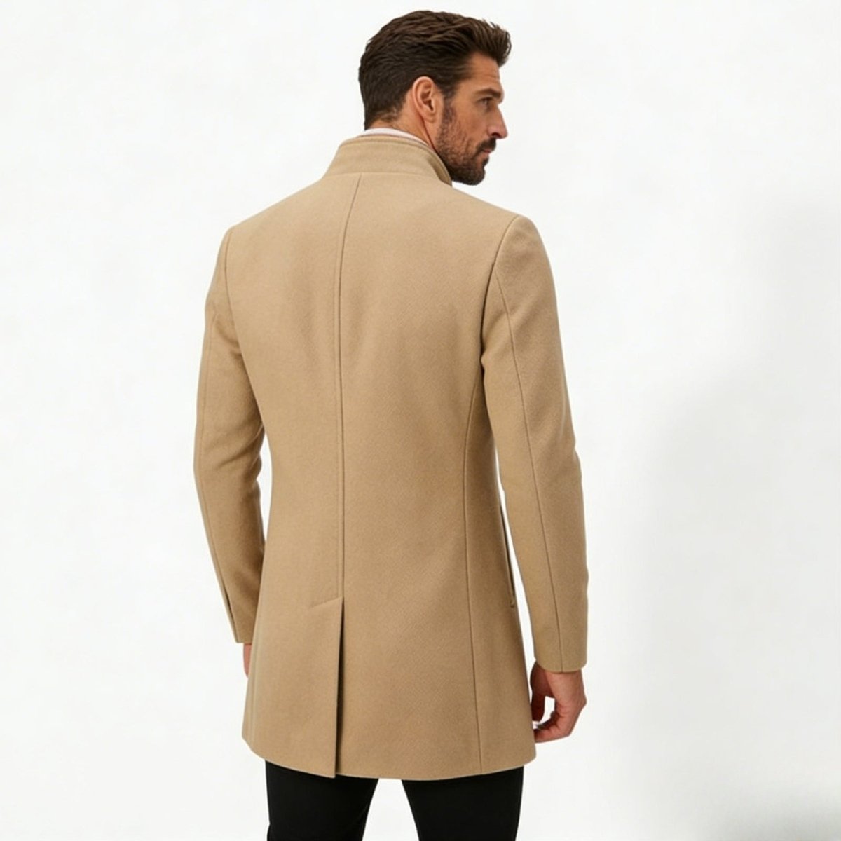 Men's Stand Collar Overcoat