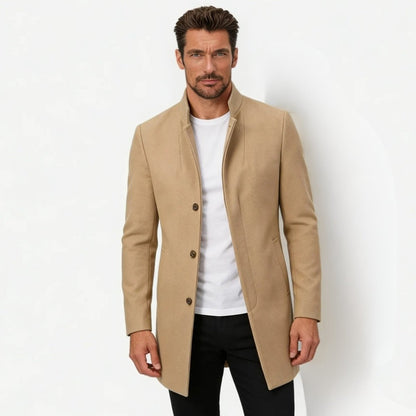 Men's Stand Collar Overcoat