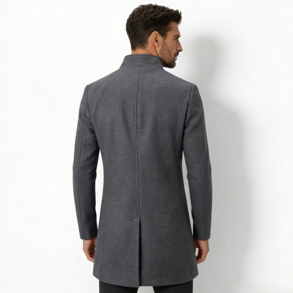 Men's Stand Collar Overcoat
