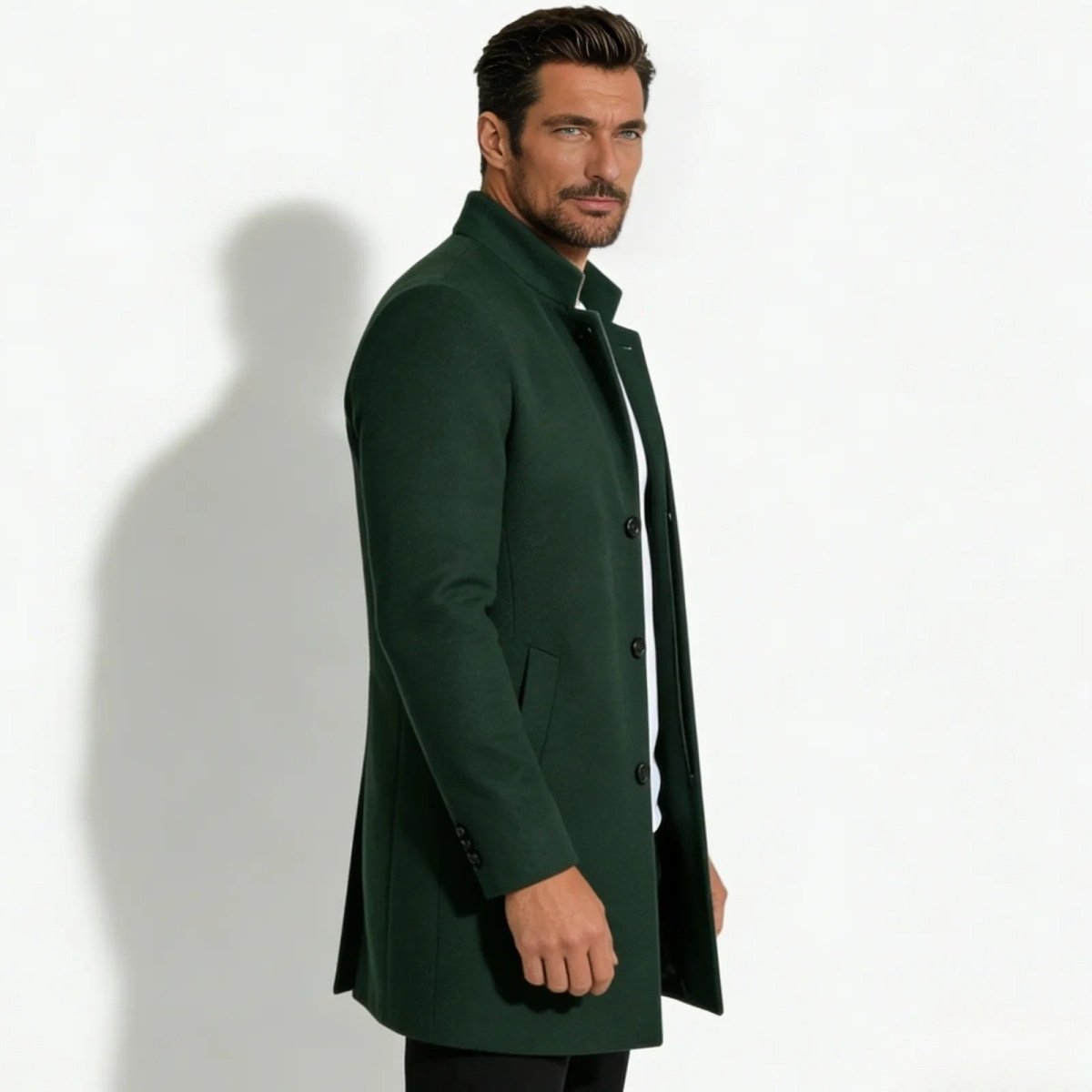 Men's Stand Collar Overcoat