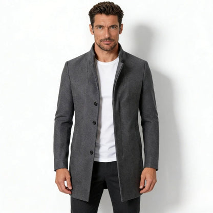 Men's Stand Collar Overcoat