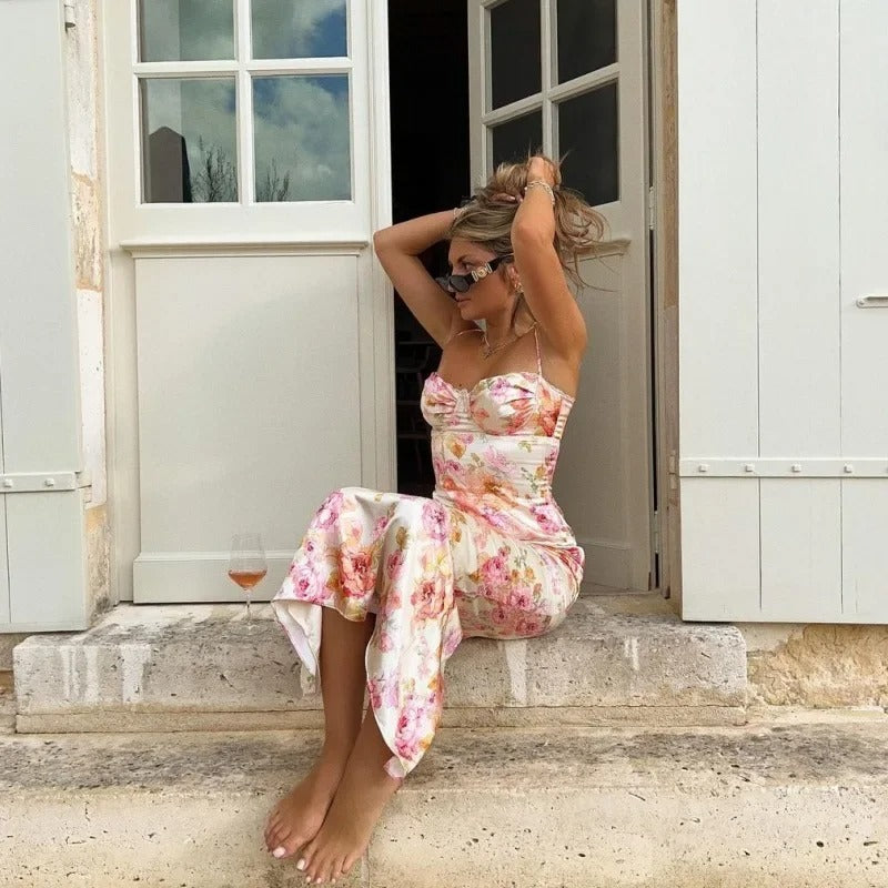 Elegant Floral Maxi Dress | Bodycon Women's
