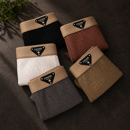 Men's Cotton Waffle Knit Boxer Briefs Full