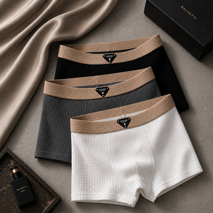 Men's Cotton Waffle Knit Boxer Briefs Hero