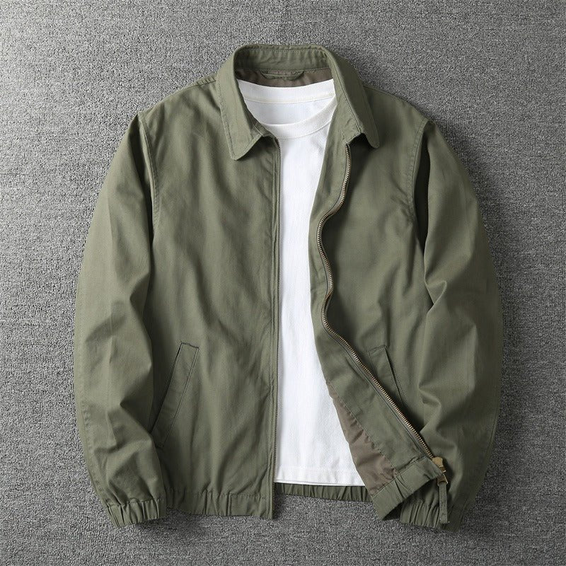 Men's Cotton Zip Up Casual Jacket Front