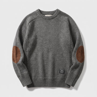 Men's Haven Sweater with Elbow Patch Detail Angle