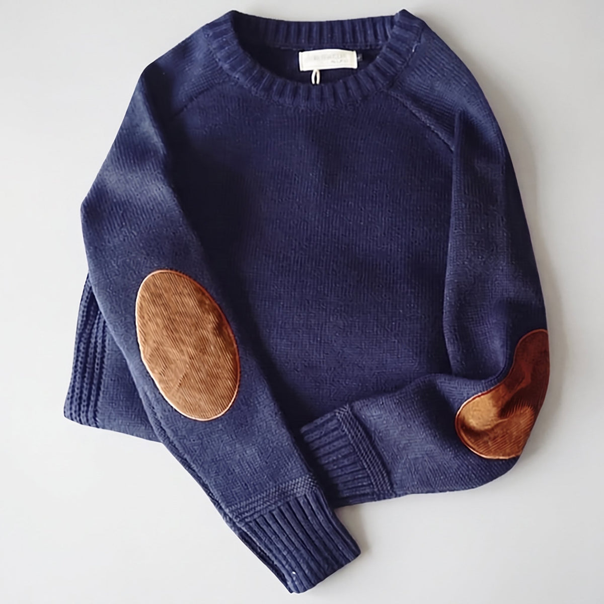 Men's Haven Sweater with Elbow Patch Detail Close Up