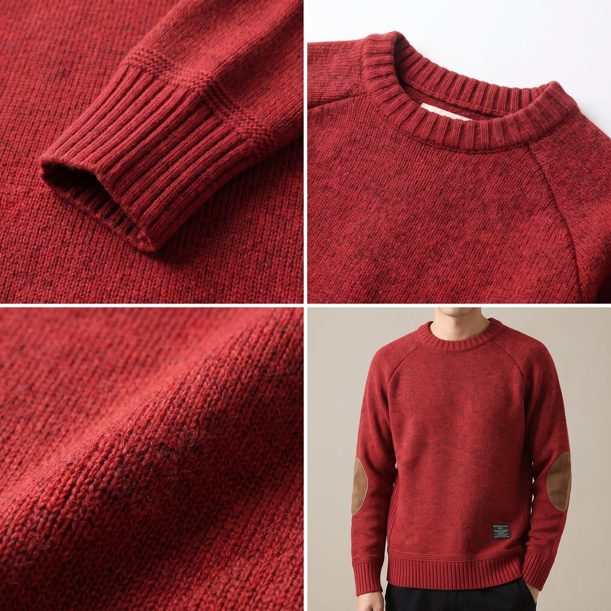 Men's Haven Sweater with Elbow Patch Detail Full