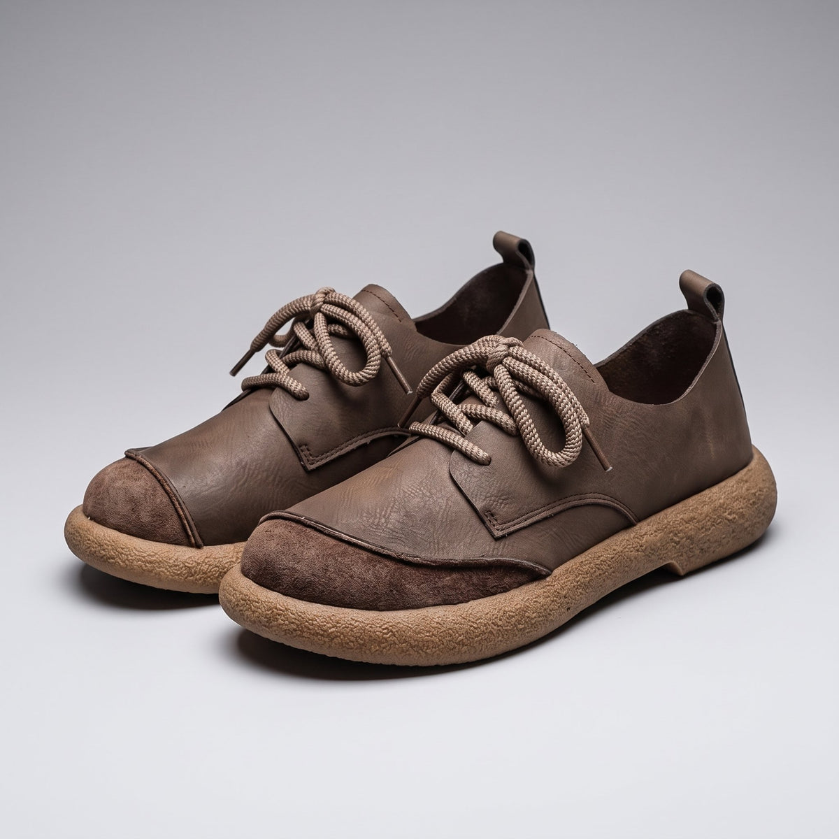 Men's Heritage Sneaker | Leather Suede with Crepe Sole Front