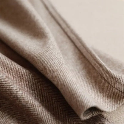 Men's Herringbone Wool Trousers | Tailored Smart Fit View 12