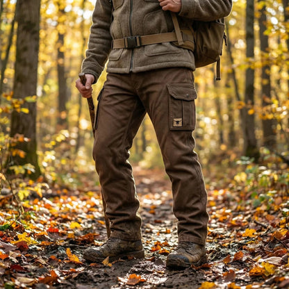 Men's Insulated Utility Cargo Pants with Tailored Fit Front