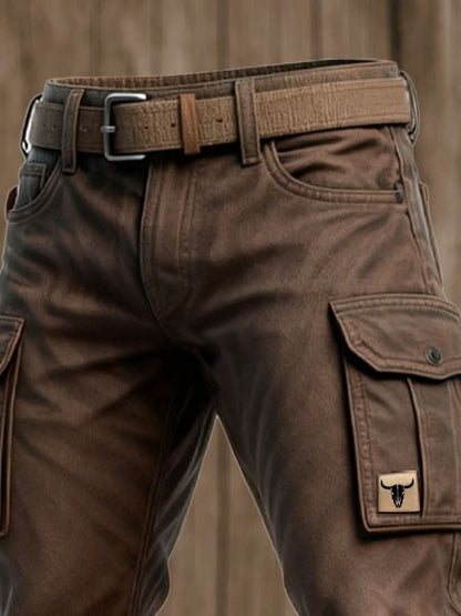 Men's Insulated Utility Cargo Pants with Tailored Fit Side