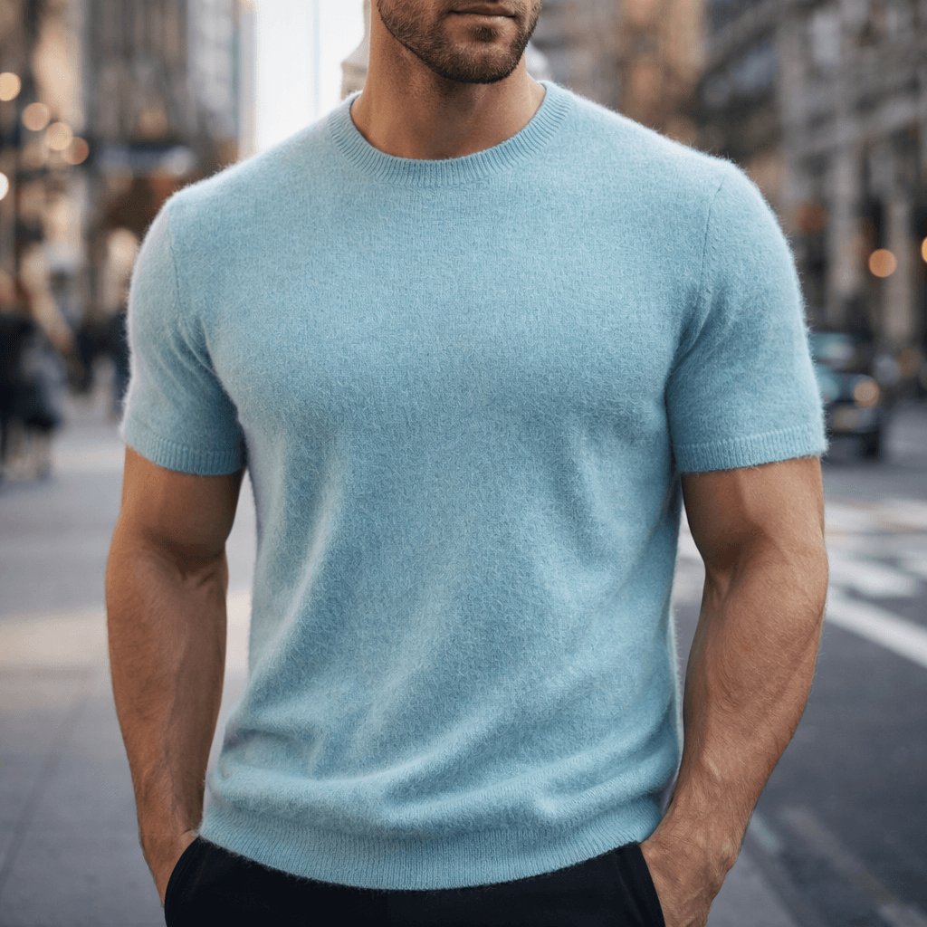 Men's Lightweight Cashmere Tee Side