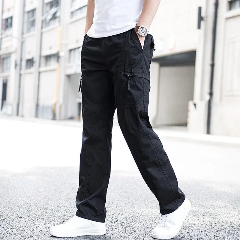 Men's Relaxed Fit Cargo Pants with Stretch Fabric Angle