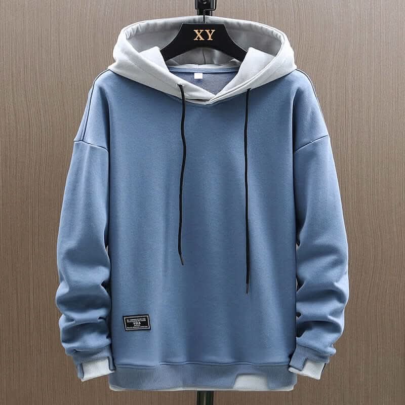 Men's Relaxed Fit Two-Tone Hoodie with Contrast Hood Lifestyle
