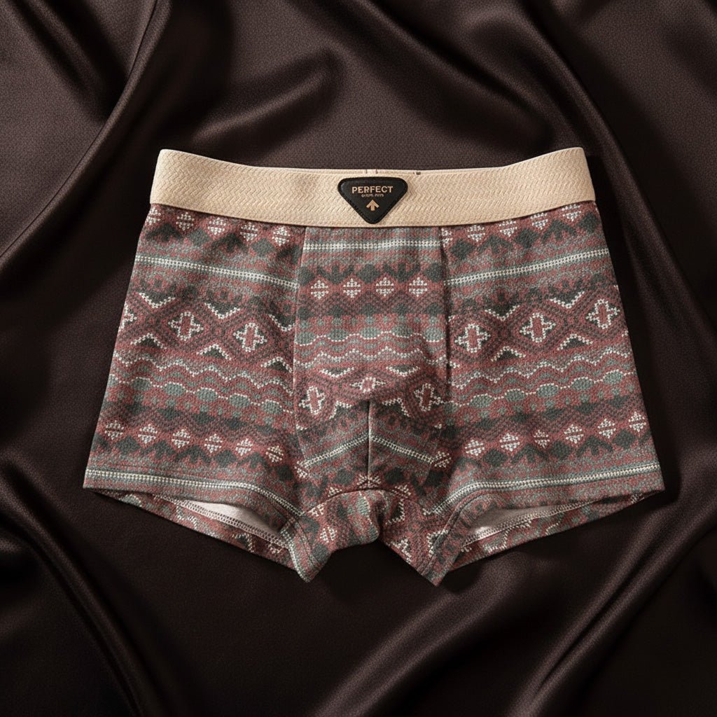 Men's Retro Cotton Boxer Briefs with Breathable Support Alternate