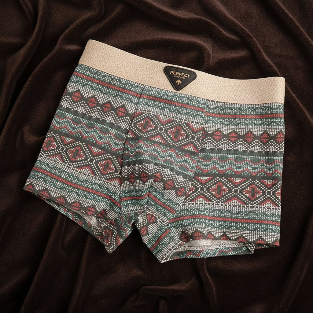 Men's Retro Cotton Boxer Briefs with Breathable Support Back