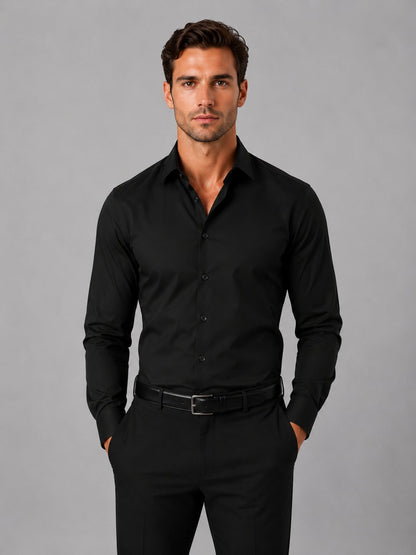 Men's Slim Fit Dress Shirt | Long Sleeve Smart Formal Back