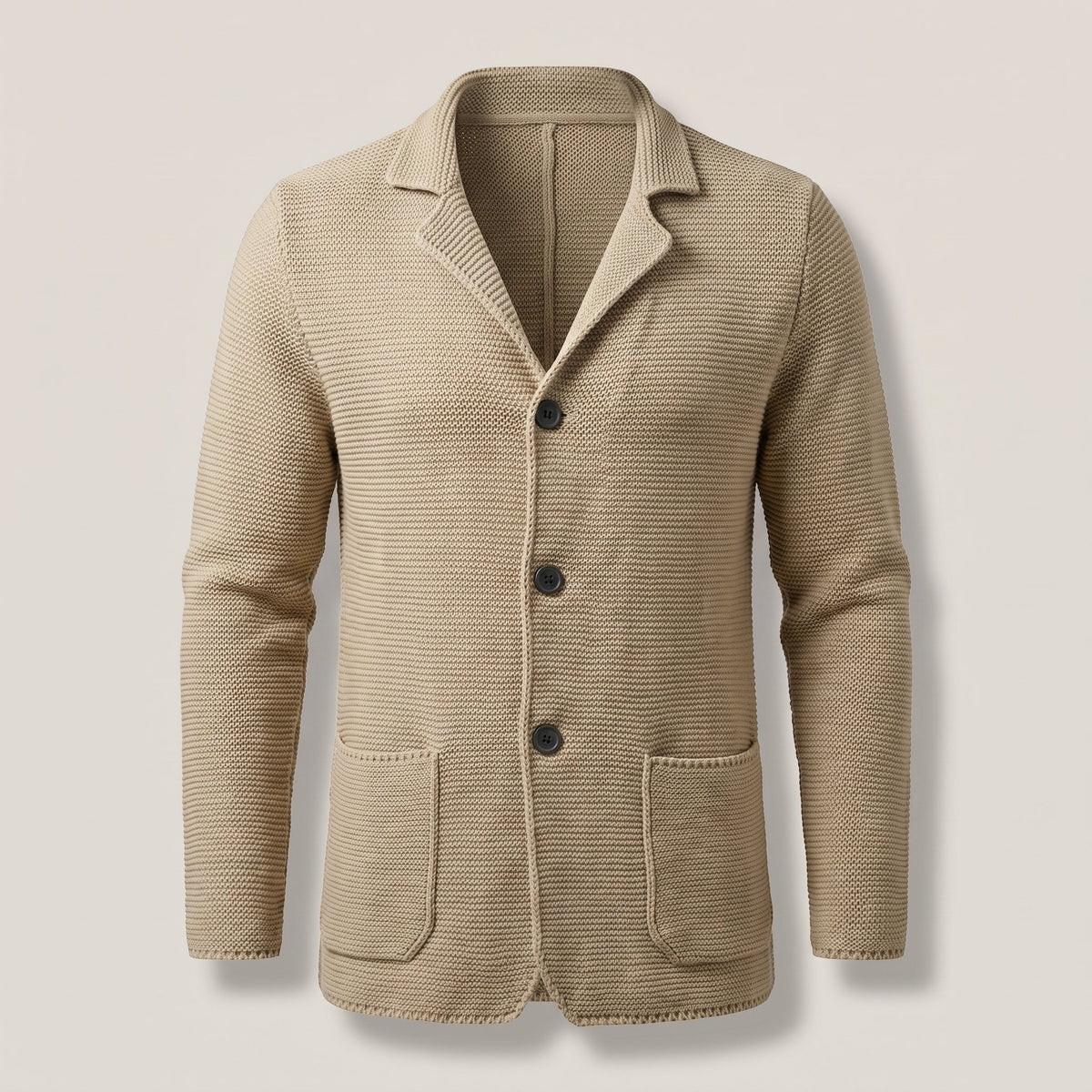 Men's Slim Fit Knitwear Cardigan with Button Front Side