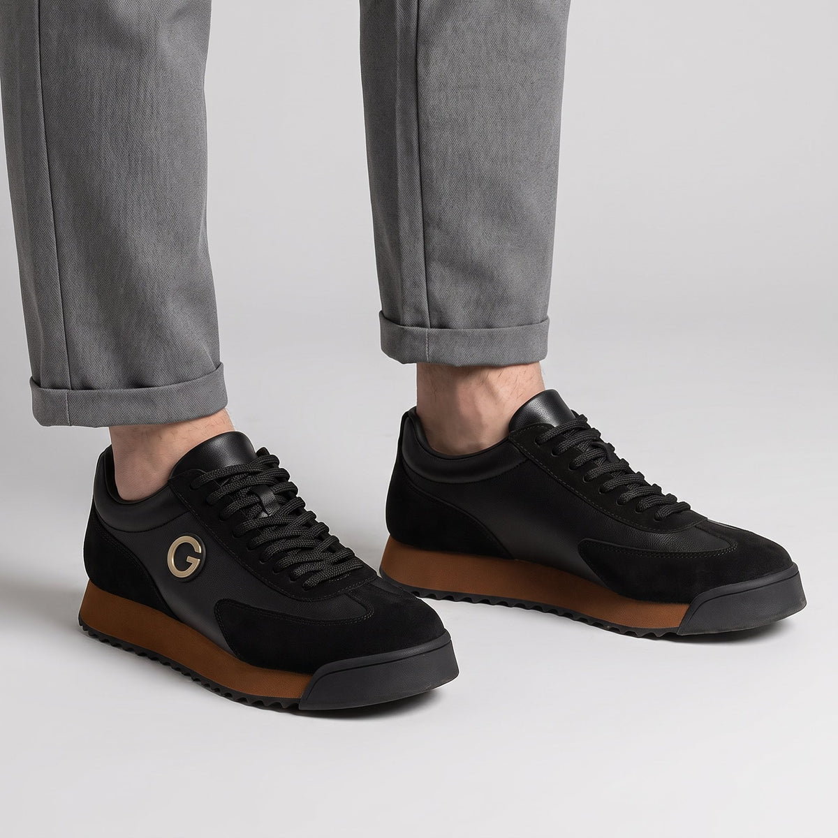 Men's Suede Texture Runners with Cushioned Insole Hero