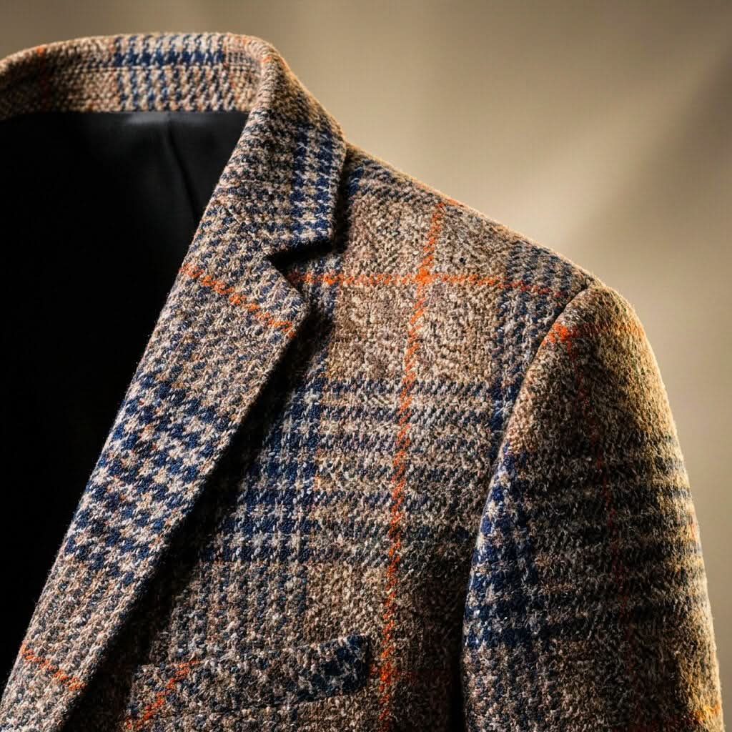 Men's Tailored Blazer | Wool Blend with Notch Lapel Detail
