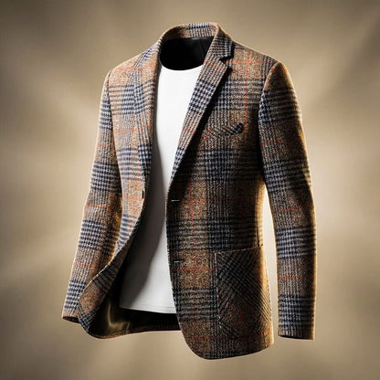 Men's Tailored Blazer | Wool Blend with Notch Lapel Hero