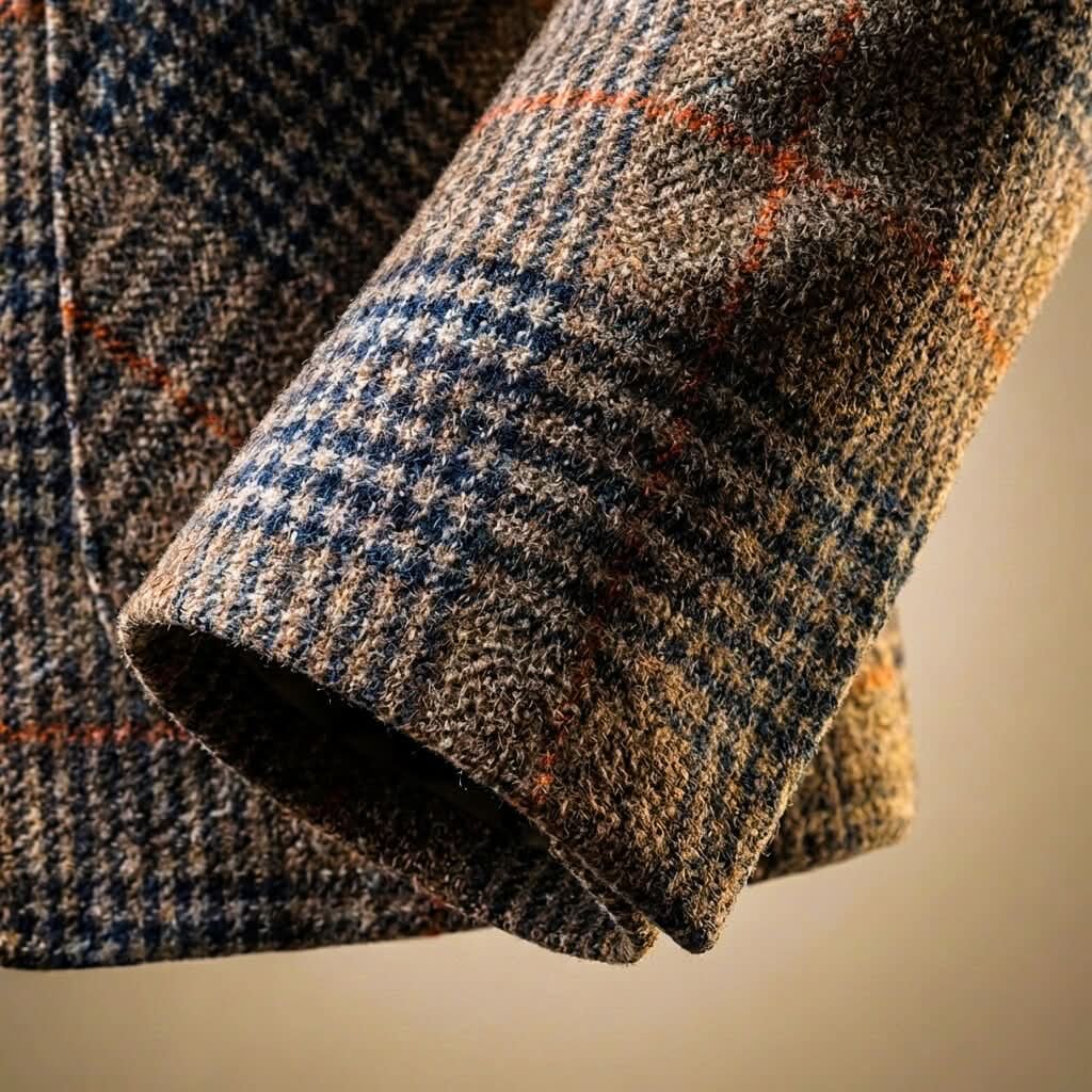 Men's Tailored Blazer | Wool Blend with Notch Lapel Side