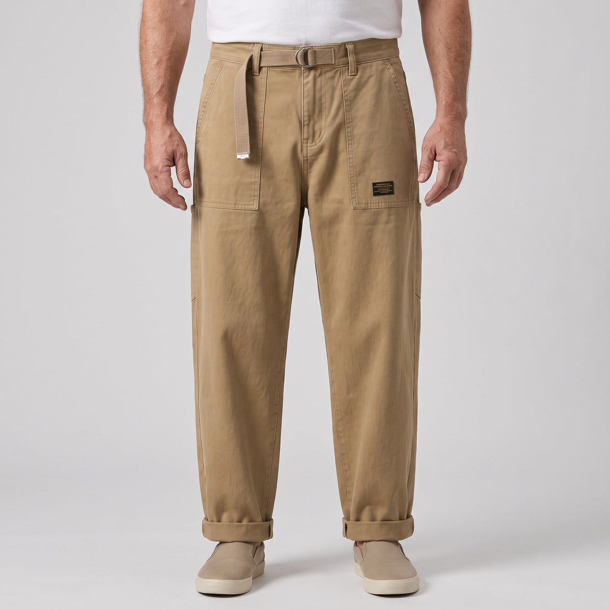 Men's Vintage Cargo Pants with Utility Pockets Hero